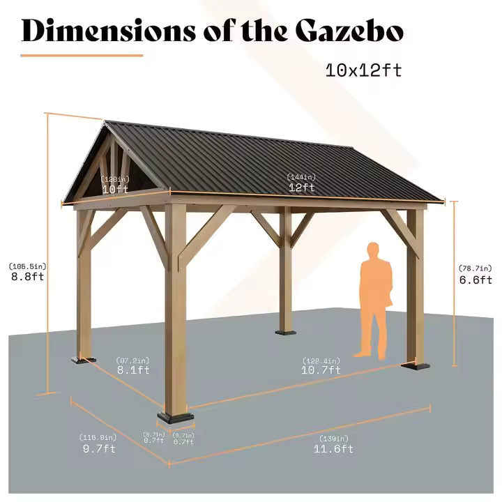 Outdoor Pergola Wood Pergola for Patio Deck Garden Gazebo