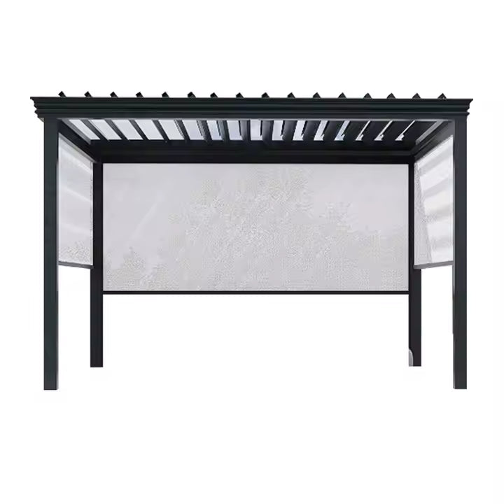 Modern Luxury Aluminum Alloy Motorized Louvered Pergola Waterproof Garden Metal Gazebo Roof with Remote for Outdoor Arbours