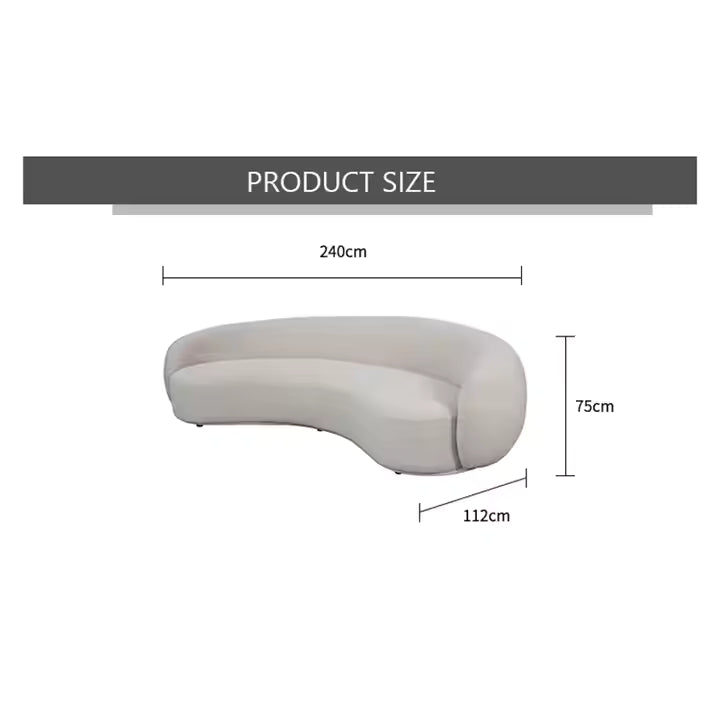 Sectional Curved Couch Luxury Modern Design Velvet Contemporary Indoor Furniture Living Room Boucle Sofas Set for Living Room