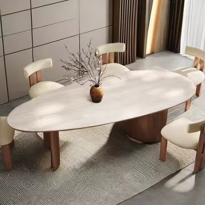 Modern Design Customize Size Optional Colors Dining Table Set 6 Seater Dining Chairs for Home