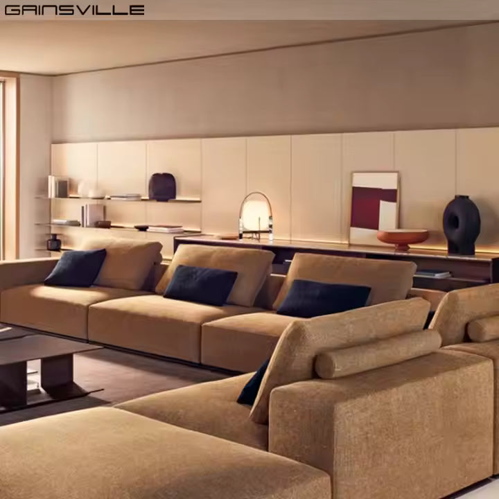 Gainsville Furniture L Shape Luxury Sectional Couch Living Room Italian