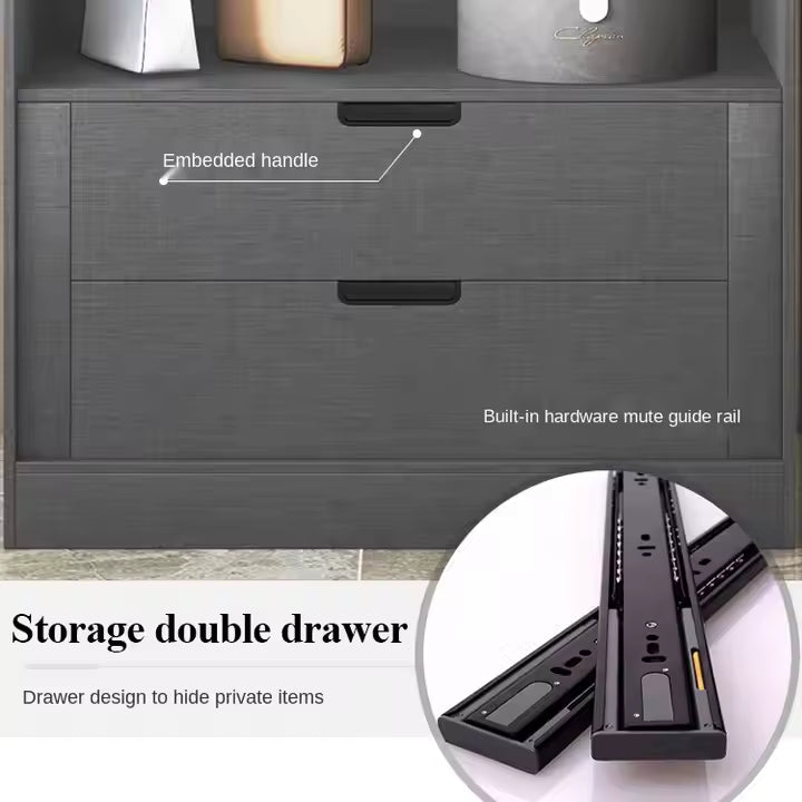 PA Custom Open Design Portable Armoire Wardrobe Clothes Closet Cabinet Wood Wardrobe