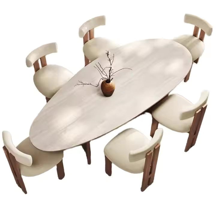 Modern Design Customize Size Optional Colors Dining Table Set 6 Seater Dining Chairs for Home