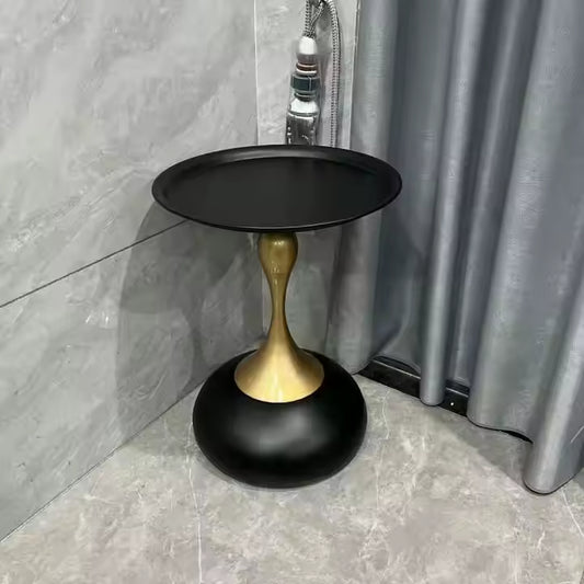 Internet Hot Selling Small Waist Coffee Table Sofa Side Table Italian Style Light Luxury Modern Small Round Table