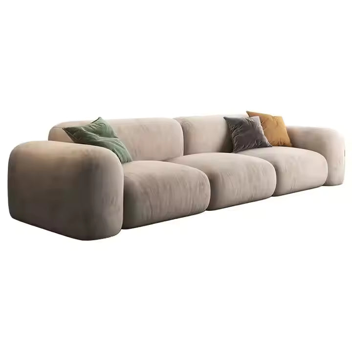 Nordic Luxury 3-Seater Modular Sectional Sofa Couch Set L-Shape Living Room Furniture Convertible Fabric Model Velvet Floor