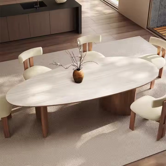 Modern Design Customize Size Optional Colors Dining Table Set 6 Seater Dining Chairs for Home